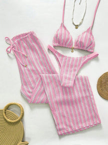 Conjunto Biquíni Tricô 3 Peças Mia