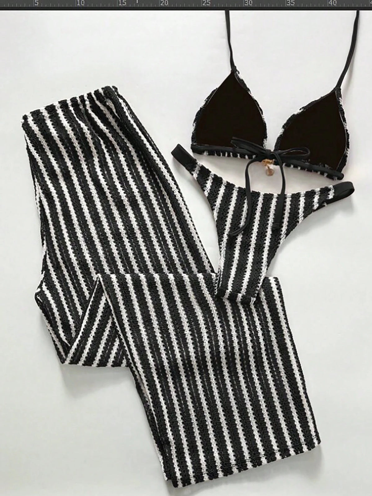 Conjunto Biquíni Tricô 3 Peças Mia