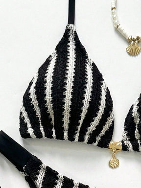 Conjunto Biquíni Tricô 3 Peças Mia