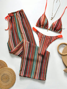 Conjunto Biquíni Tricô 3 Peças Mia