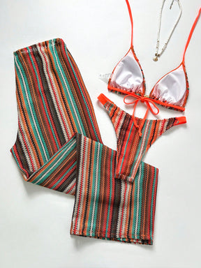 Conjunto Biquíni Tricô 3 Peças Mia