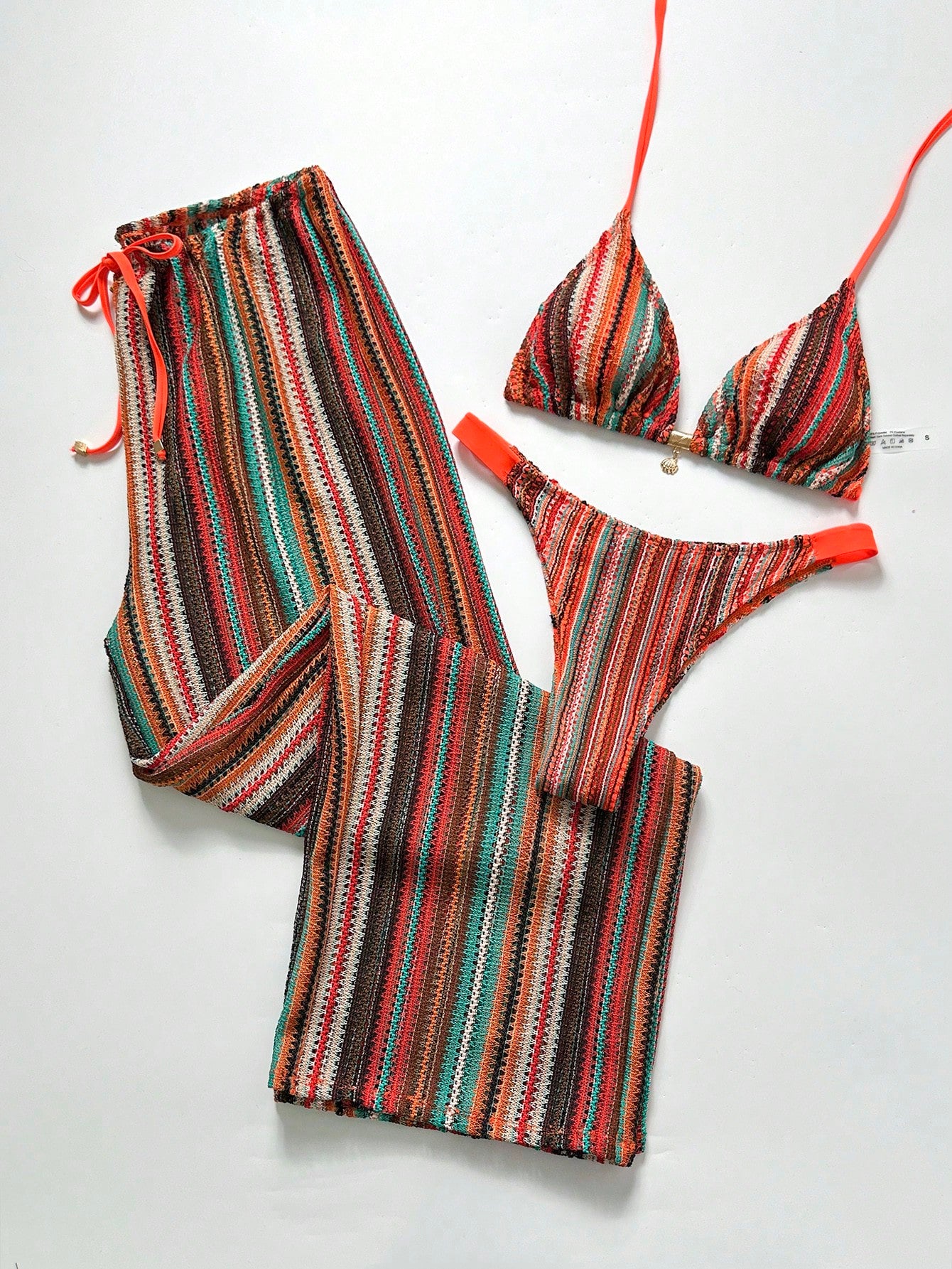 Conjunto Biquíni Tricô 3 Peças Mia