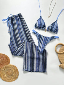 Conjunto Biquíni Tricô 3 Peças Mia