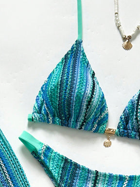 Conjunto Biquíni Tricô 3 Peças Mia