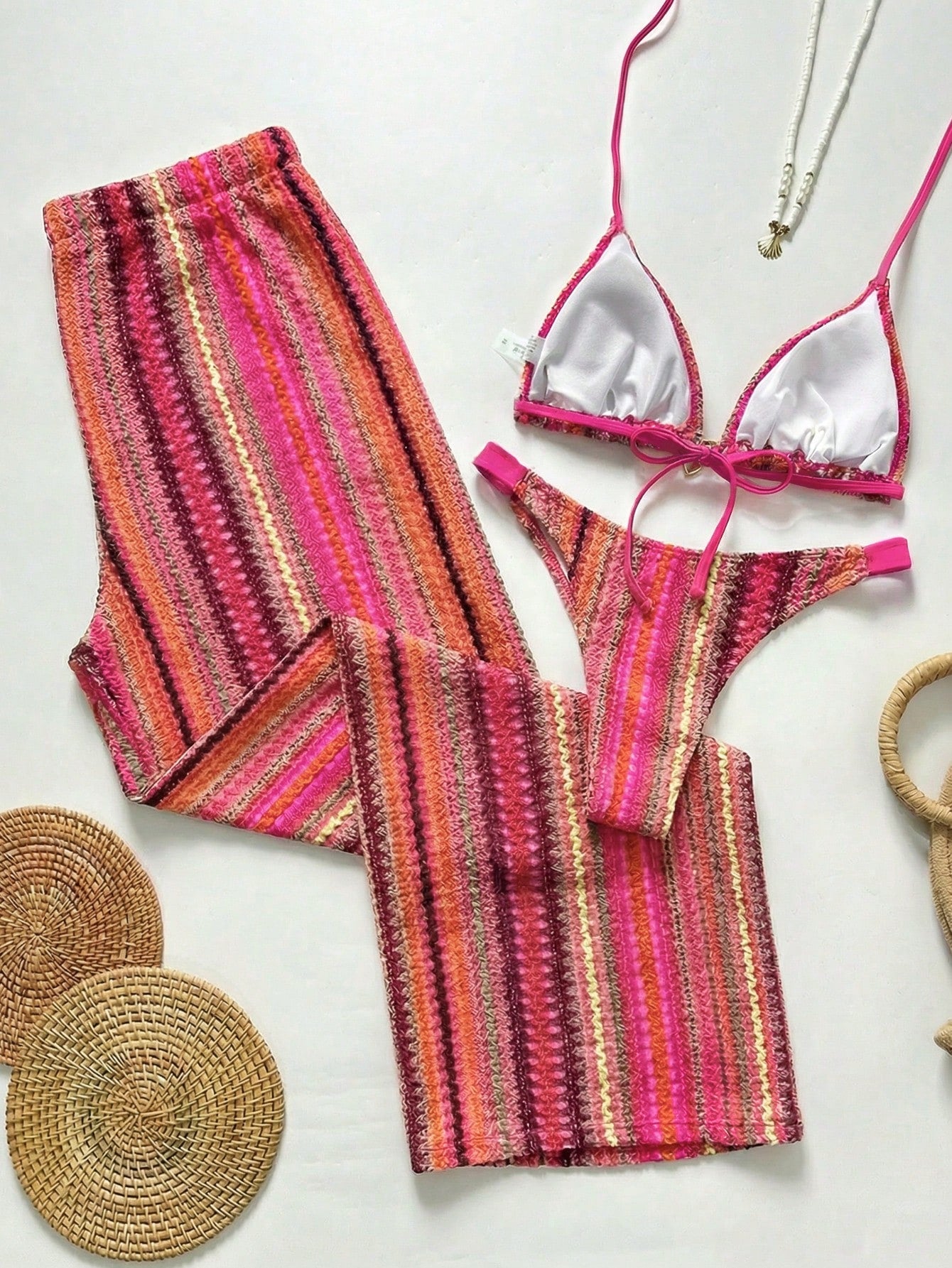 Conjunto Biquíni Tricô 3 Peças Mia
