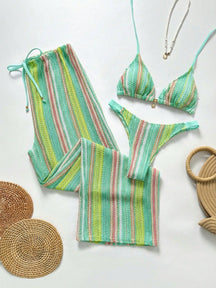 Conjunto Biquíni Tricô 3 Peças Mia