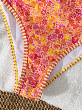 Tankini Cintura Alta Floral Retrô