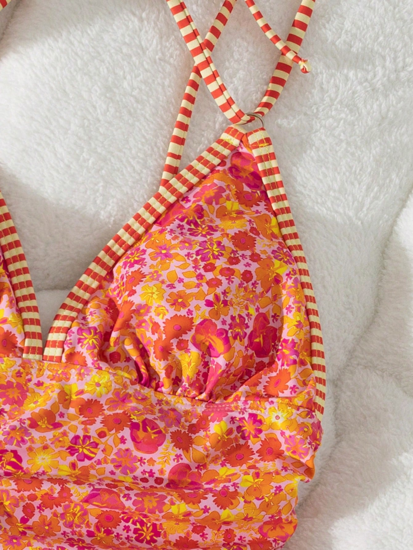 Tankini Cintura Alta Floral Retrô