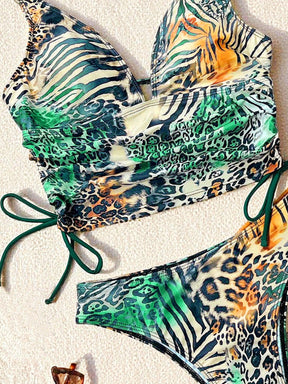 Tankini Drapeado Decote V Resort