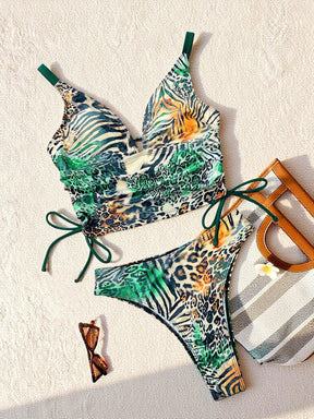 Tankini Drapeado Decote V Resort