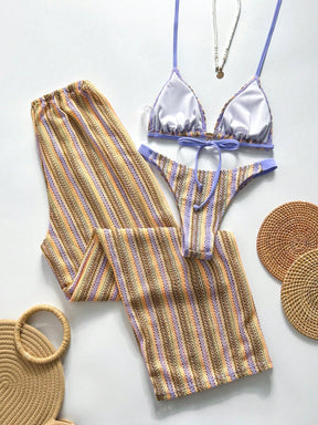 Conjunto Biquíni Tricô 3 Peças Mia