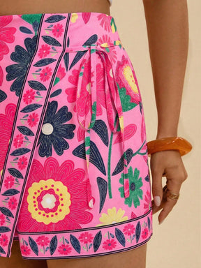 Shorts Casual de Praia Plus Size Zoe