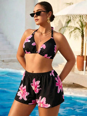 Conjunto Biquíni 3 Peças Tropical Plus Size