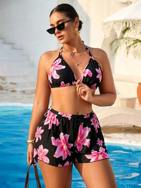 Conjunto Biquíni 3 Peças Tropical Plus Size