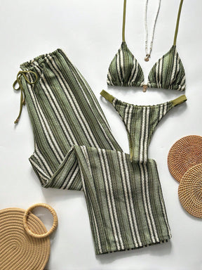 Conjunto Biquíni Tricô 3 Peças Mia