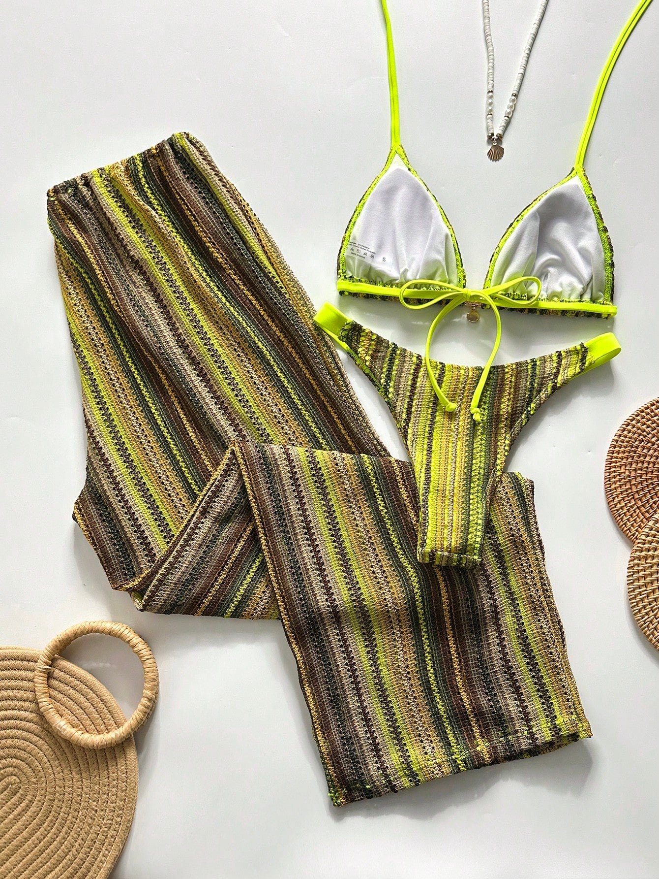 Conjunto Biquíni Tricô 3 Peças Mia