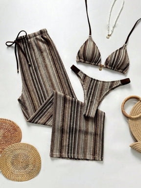 Conjunto Biquíni Tricô 3 Peças Mia