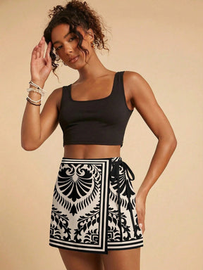 Shorts Casual de Praia Plus Size Zoe