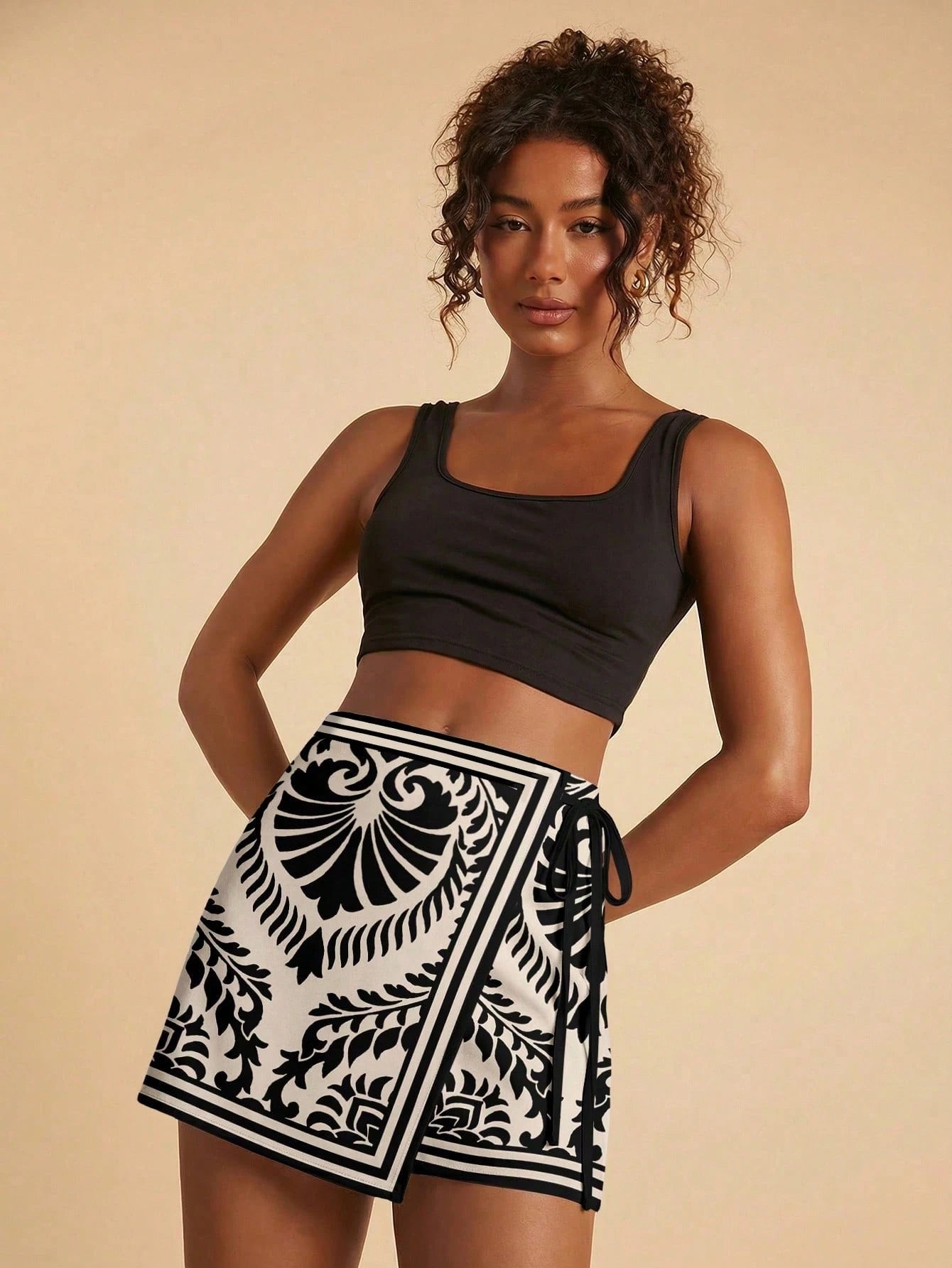 Shorts Casual de Praia Plus Size Zoe