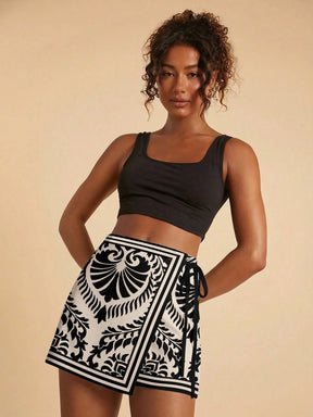 Shorts Casual de Praia Plus Size Zoe