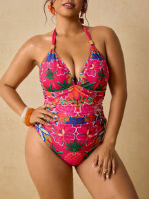 Maiô Plus Size Luxo Tropical Ísis