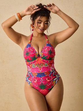 Maiô Plus Size Luxo Tropical Ísis