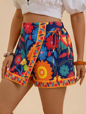 Shorts Casual de Praia Plus Size Zoe