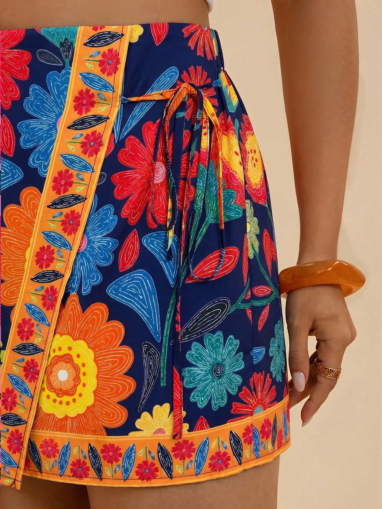 Shorts Casual de Praia Plus Size Zoe