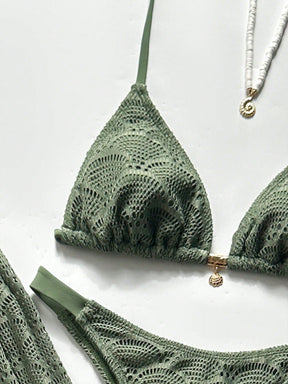 Conjunto Biquíni Tricô 3 Peças Mia