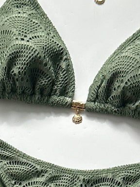 Conjunto Biquíni Tricô 3 Peças Mia