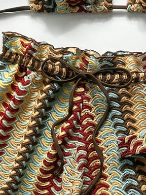 Conjunto Biquíni 3 Peças Tricô Resort