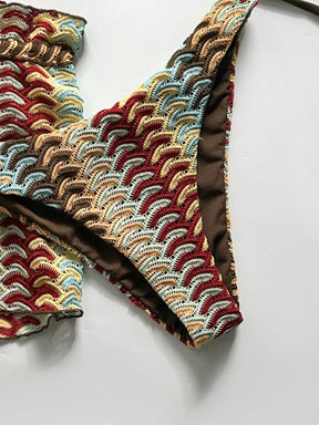 Conjunto Biquíni 3 Peças Tricô Resort