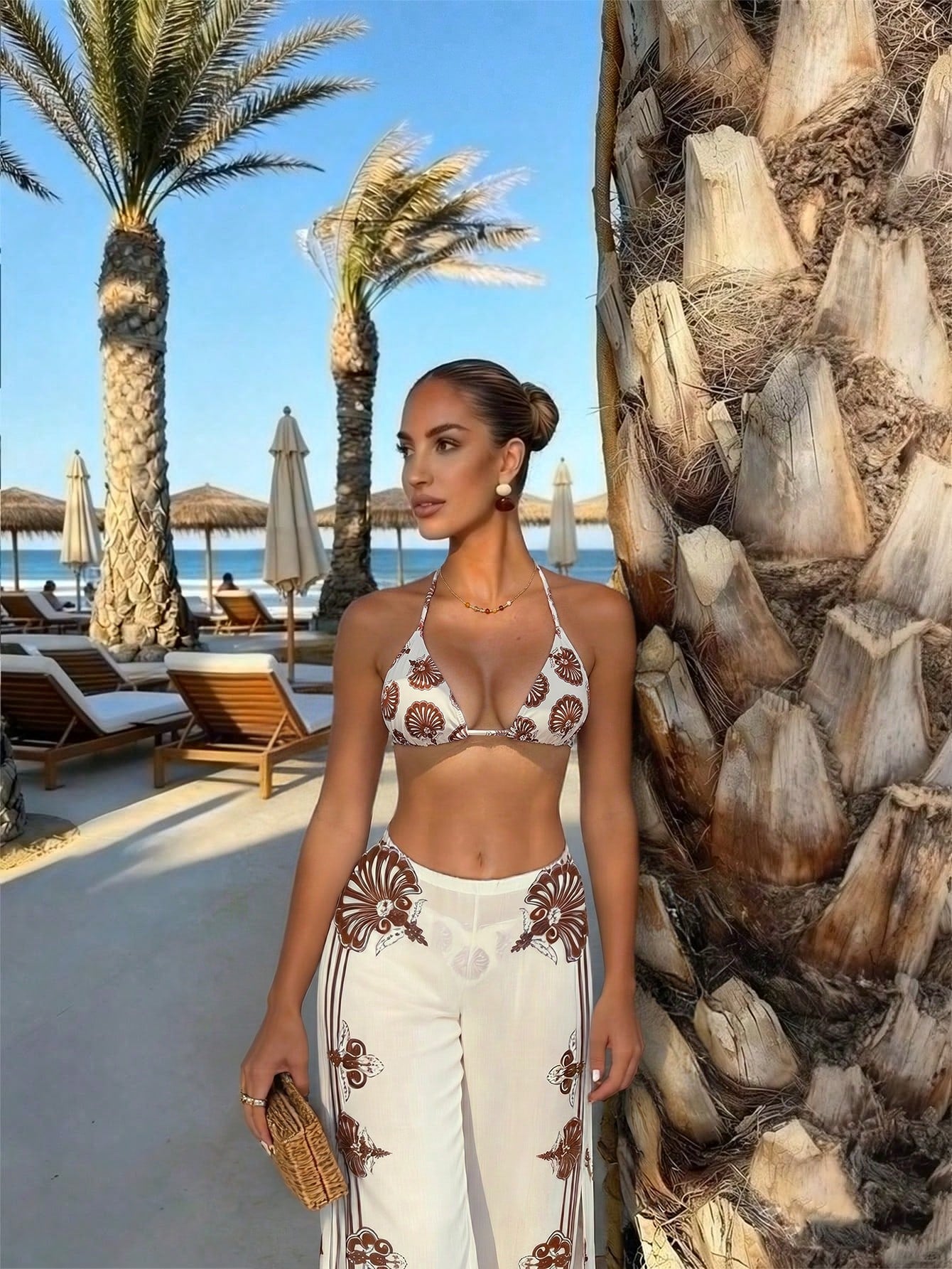 Conjunto Biquíni 3 Peças Tropical Marcela