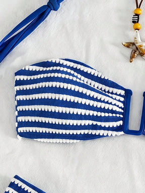 Biquíni Bandeau Listrado Náutico Camille