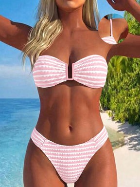 Biquíni Bandeau Listrado Náutico Camille