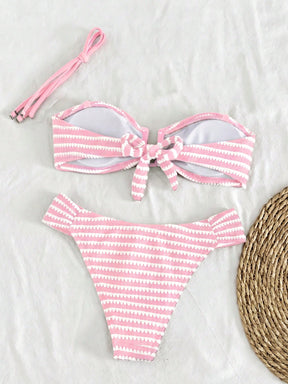 Biquíni Bandeau Listrado Náutico Camille