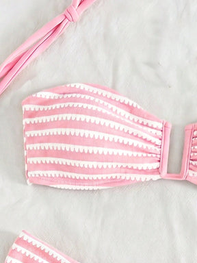 Biquíni Bandeau Listrado Náutico Camille