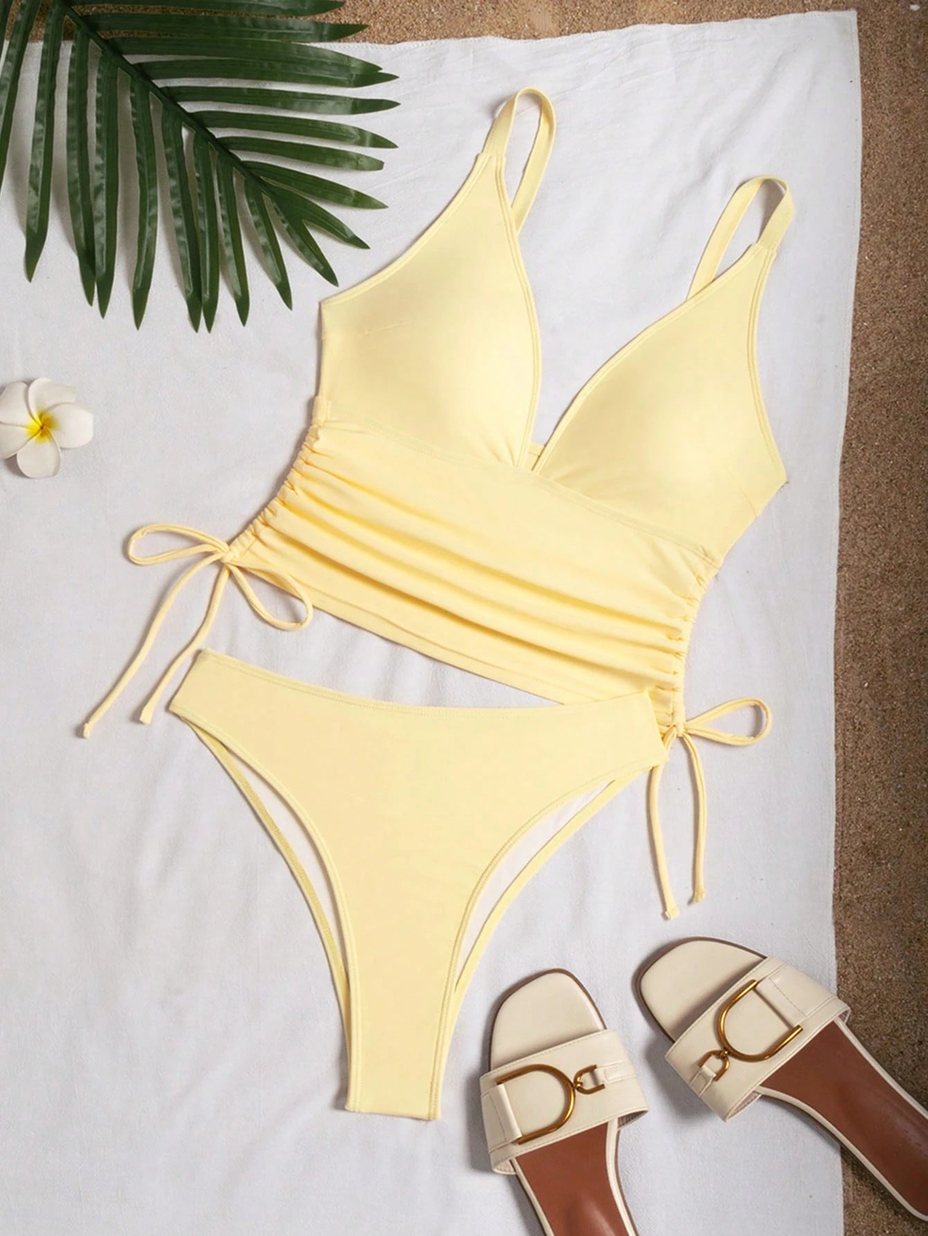 Tankini Drapeado Decote V Resort