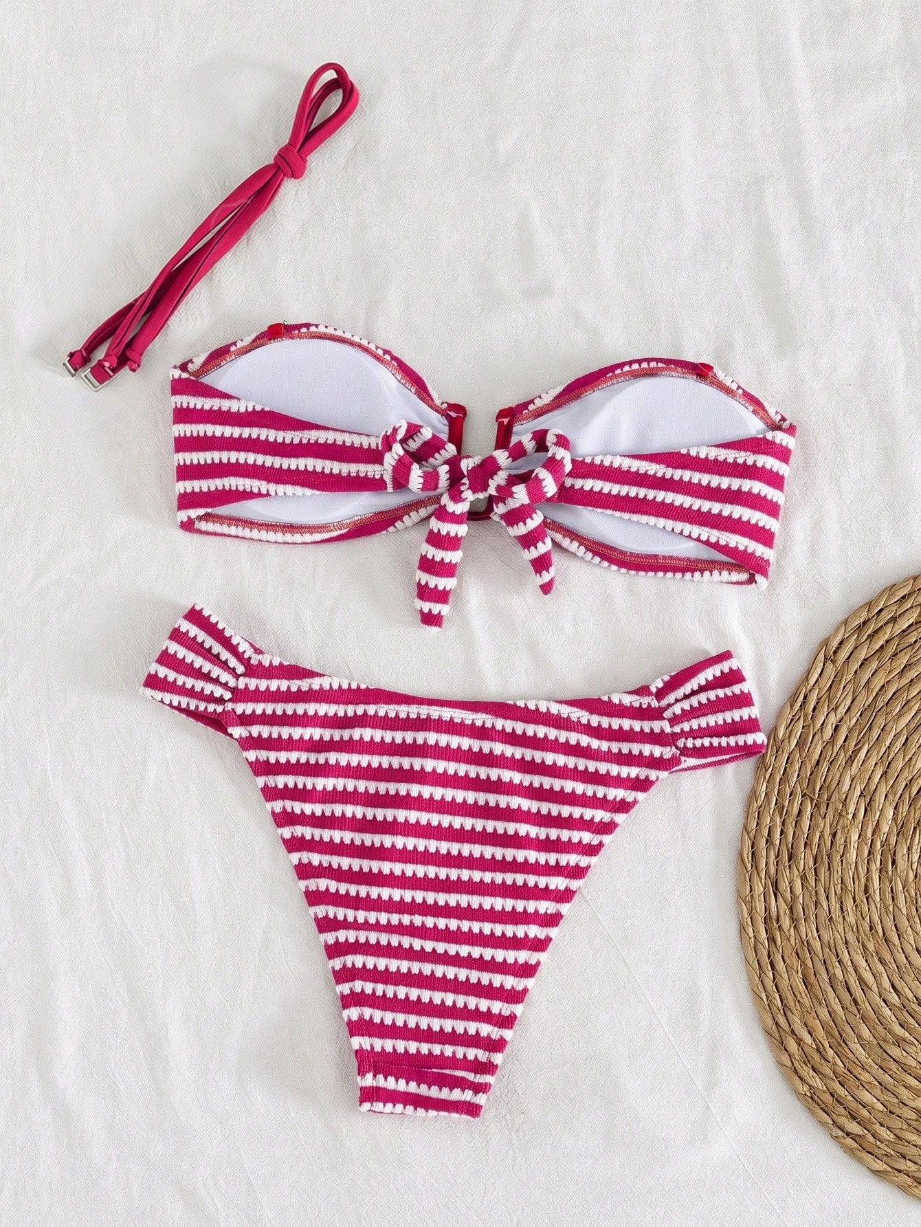Biquíni Bandeau Listrado Náutico Camille