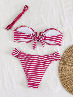 Biquíni Bandeau Listrado Náutico Camille