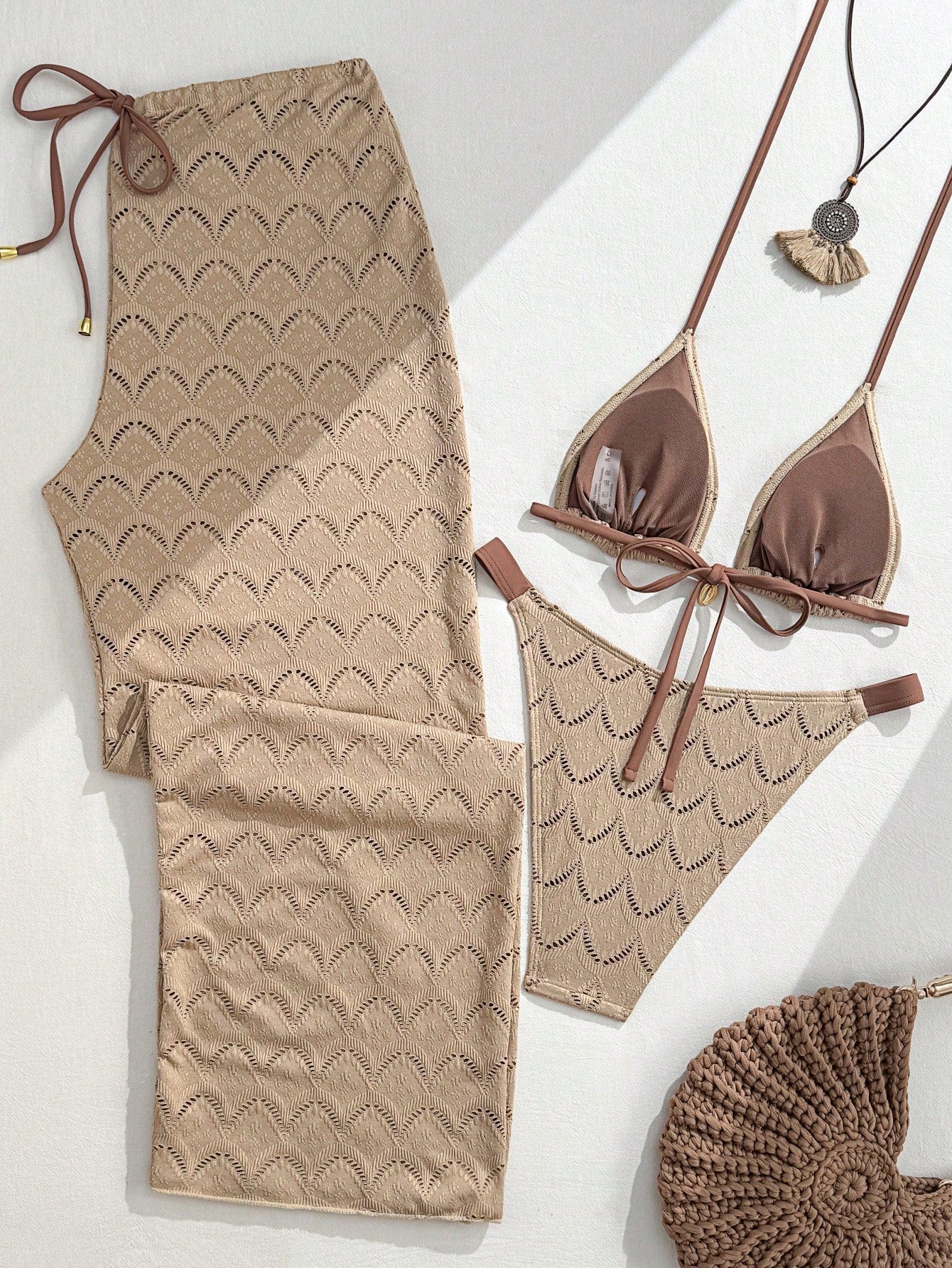 Conjunto 3 Peças Biquíni com Calça Resort Alinne