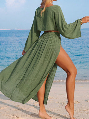 Conjunto 2 Peças Saída Resort Saia Longa