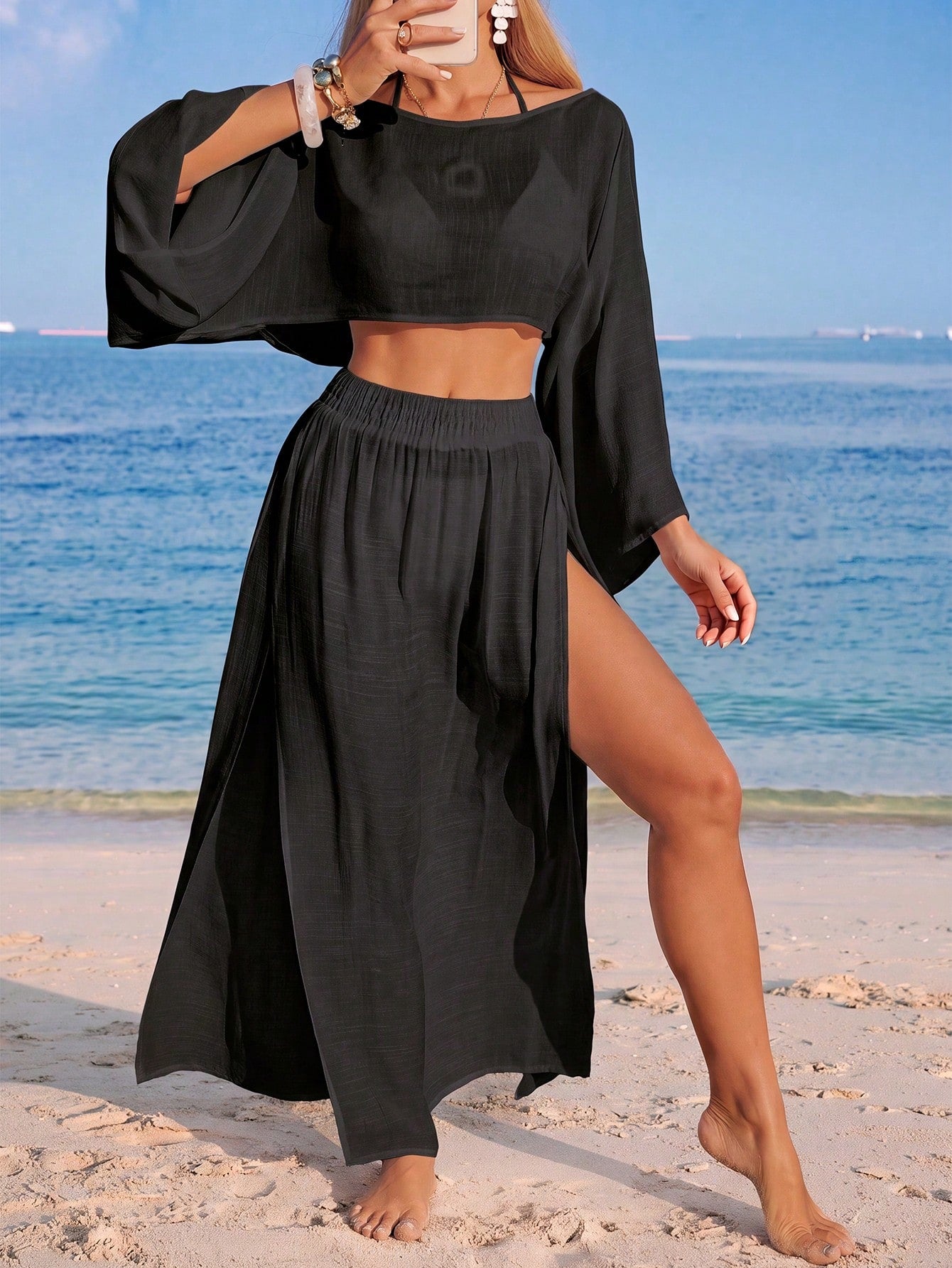 Conjunto 2 Peças Saída Resort Saia Longa
