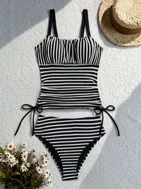 Tankini Listrado Cintura Alta Helena