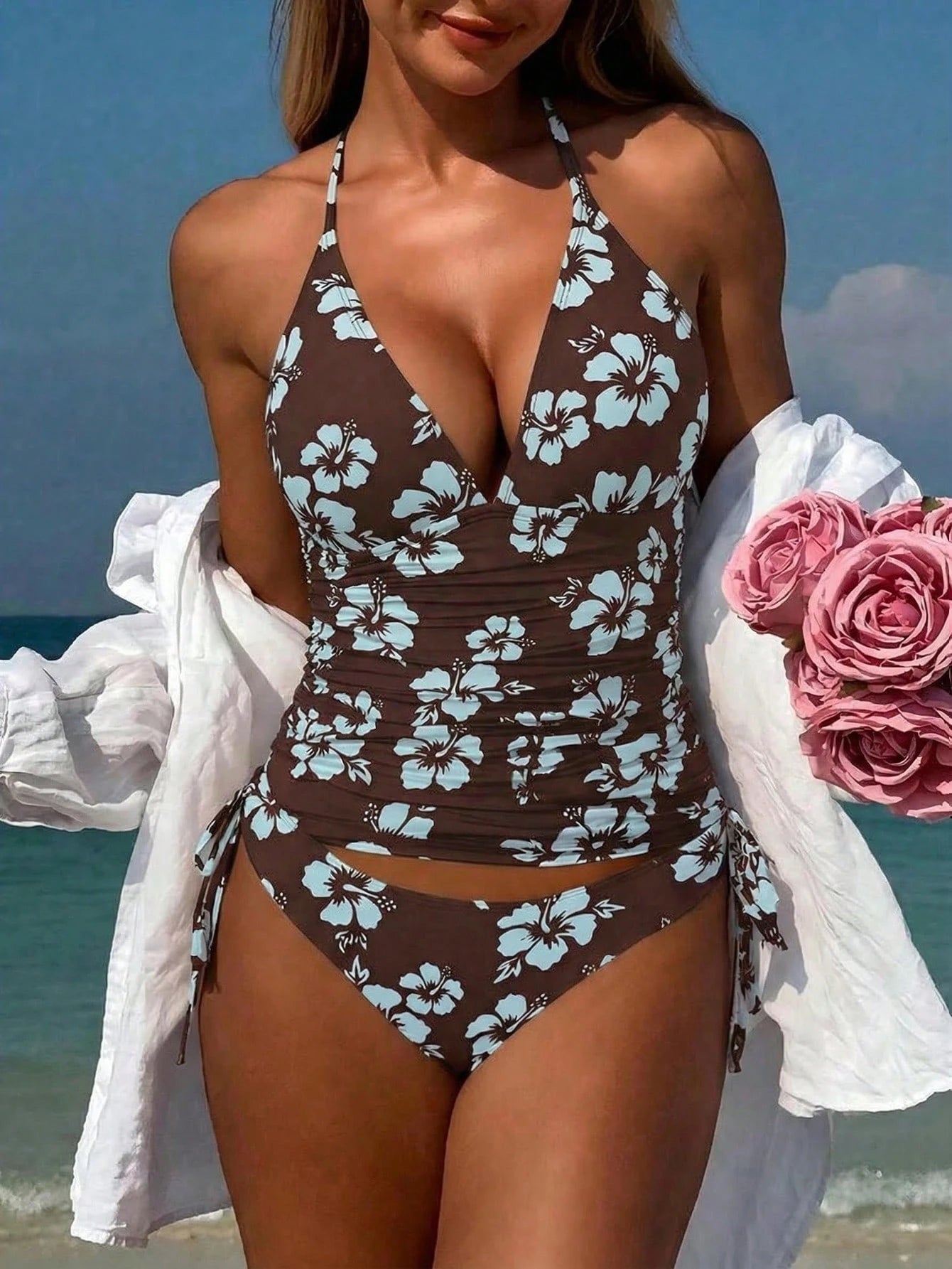Tankini Minimalista com Amarração