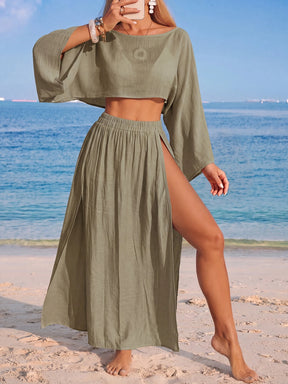Conjunto 2 Peças Saída Resort Saia Longa