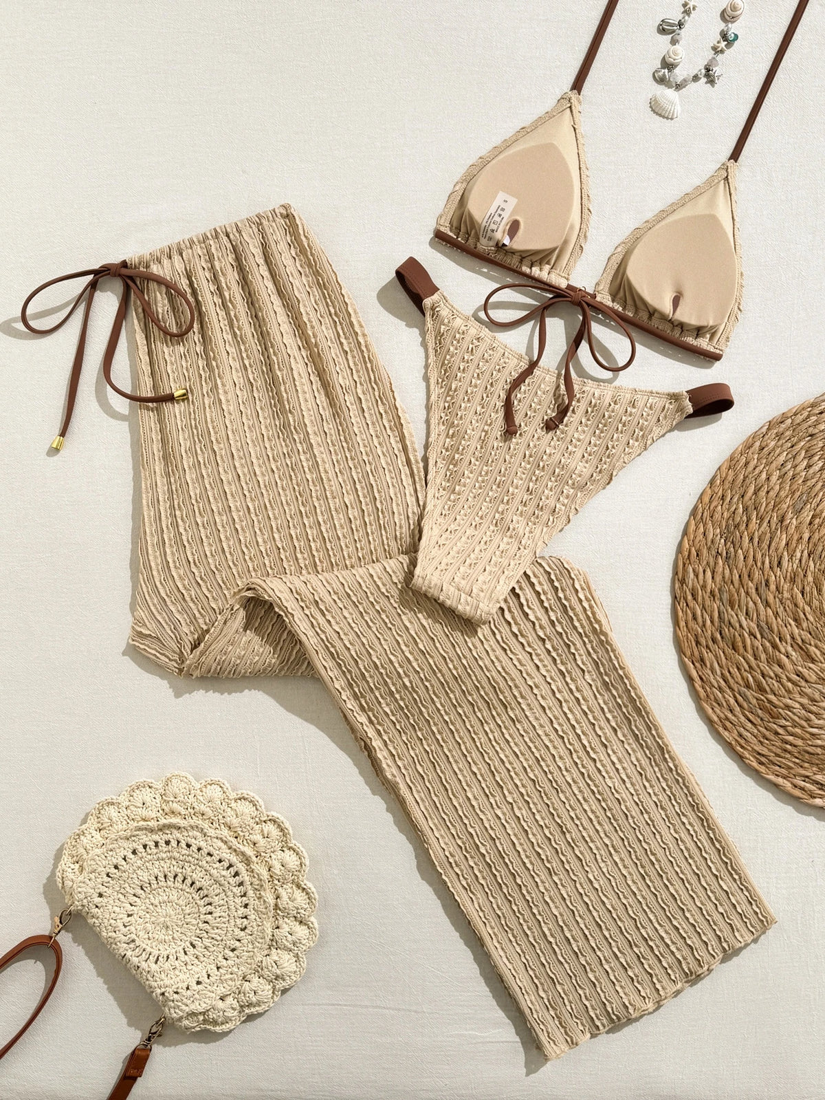Conjunto 3 Peças Biquíni com Calça Resort Alinne