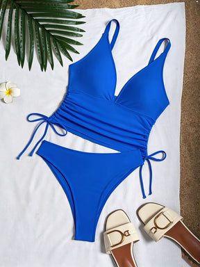 Tankini Drapeado Decote V Resort