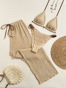 Conjunto 3 Peças Biquíni com Calça Resort Alinne