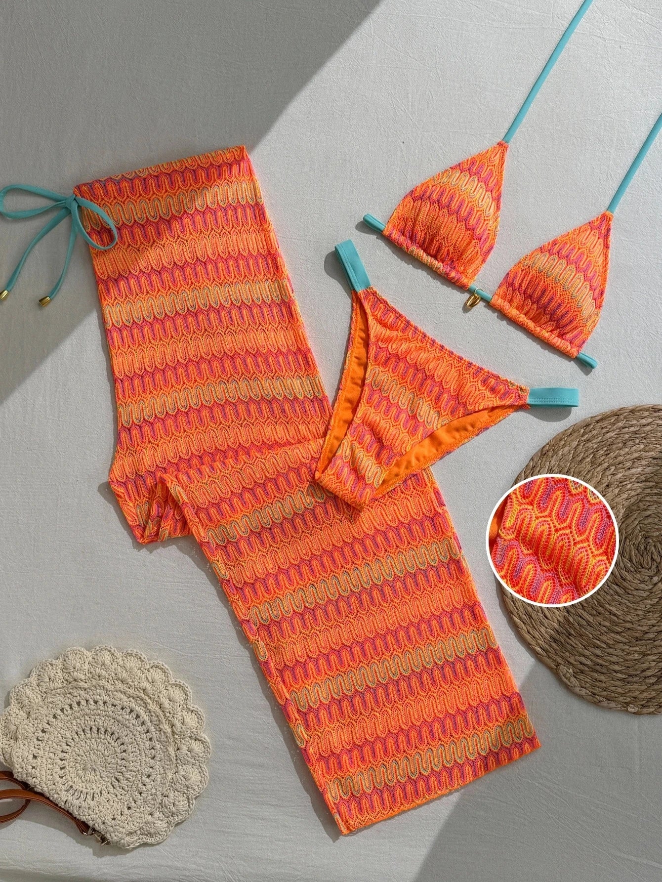 Conjunto 3 Peças Biquíni com Calça Resort Alinne